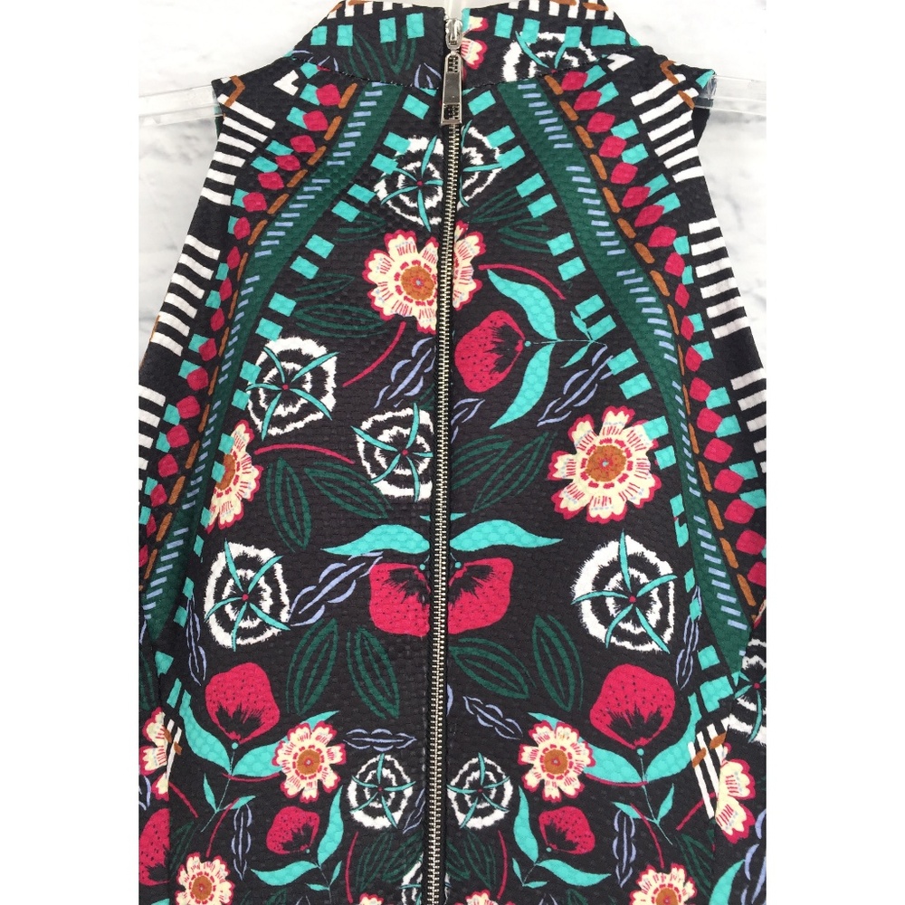 Nicole Miller Mock Neck Jacquard Fit & Flare Dress - Picture 6 of 7
